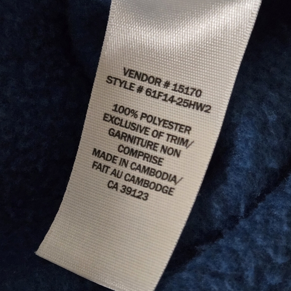 Northern Reflections Blue Fleece Womens Medium Vest with Penguin Embroidery, - Picture 9 of 12